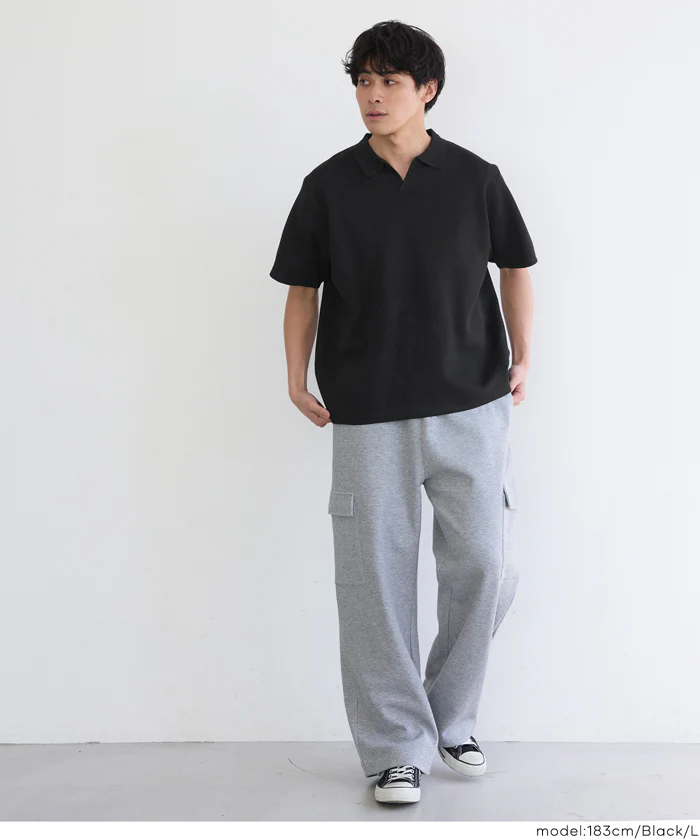 ダブルジャガードスキッパーポロニット メンズ メール便不可 - Image 11