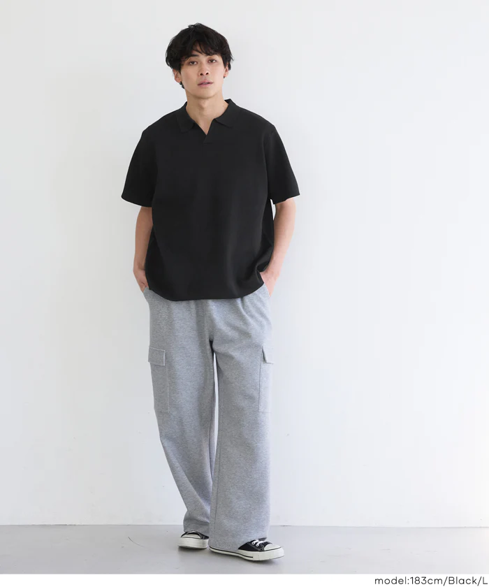 ダブルジャガードスキッパーポロニット メンズ メール便不可 - Image 8