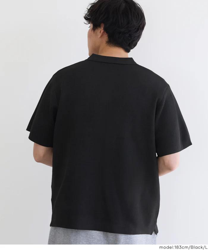 ダブルジャガードスキッパーポロニット メンズ メール便不可 - Image 9